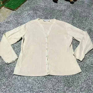 Architect Cardigan Sweater Womens Beige M? See Note